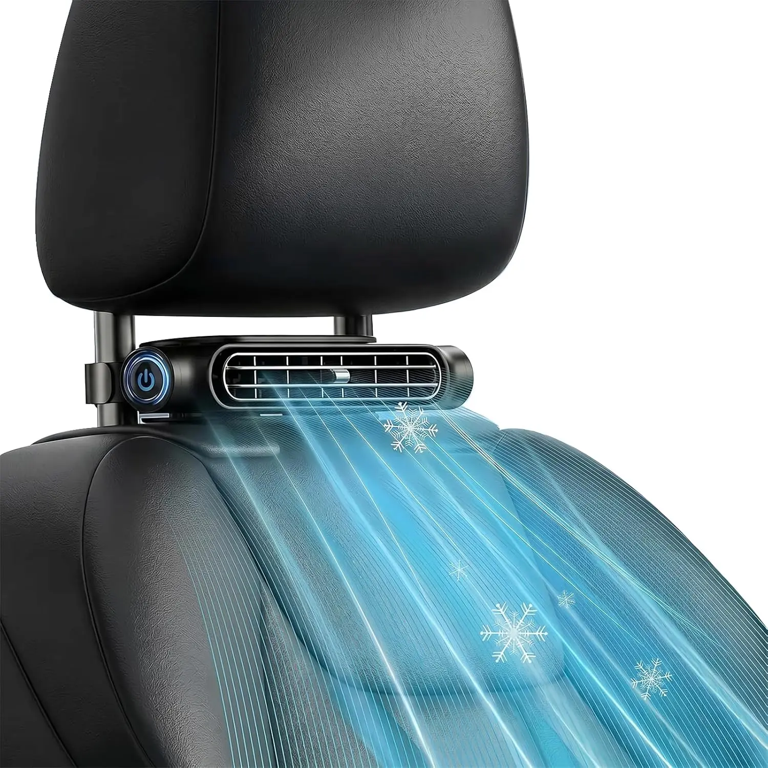 Car Seat Fan for Driver & Backseat - 2026 Upgraded Mini Portable USB Back Cooling Fan Kids Baby Quiet headrest Neck Fan Accessories with 3 Adjustable Wind Speeds for Almost Vehicle Jeep Van RV Truck