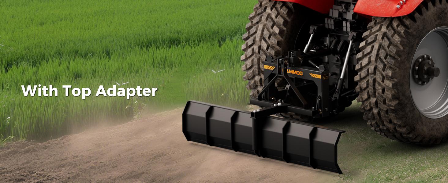 【Back To School】CAMMOO 3-Point Quick Hitch with 2" Receiver & Extra Versatile Adapter - Category 1 Compatible, No Bushing Needed, 3000LBS Lift Capacity, 5-Level Adjustable Bolt, Reinforcing Rib Design (Boating & Water Sports Accessory) campingessentials,