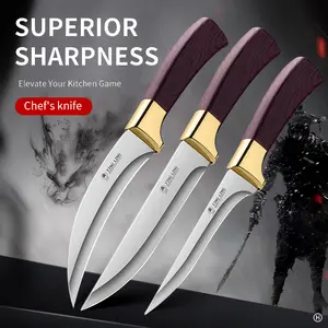 Professional Boning Knife, Sharp Cutting Knife, Chef's Kitchen Knife, Skin Peeling and Meat Cutting Knives, Stainless Steel Knives