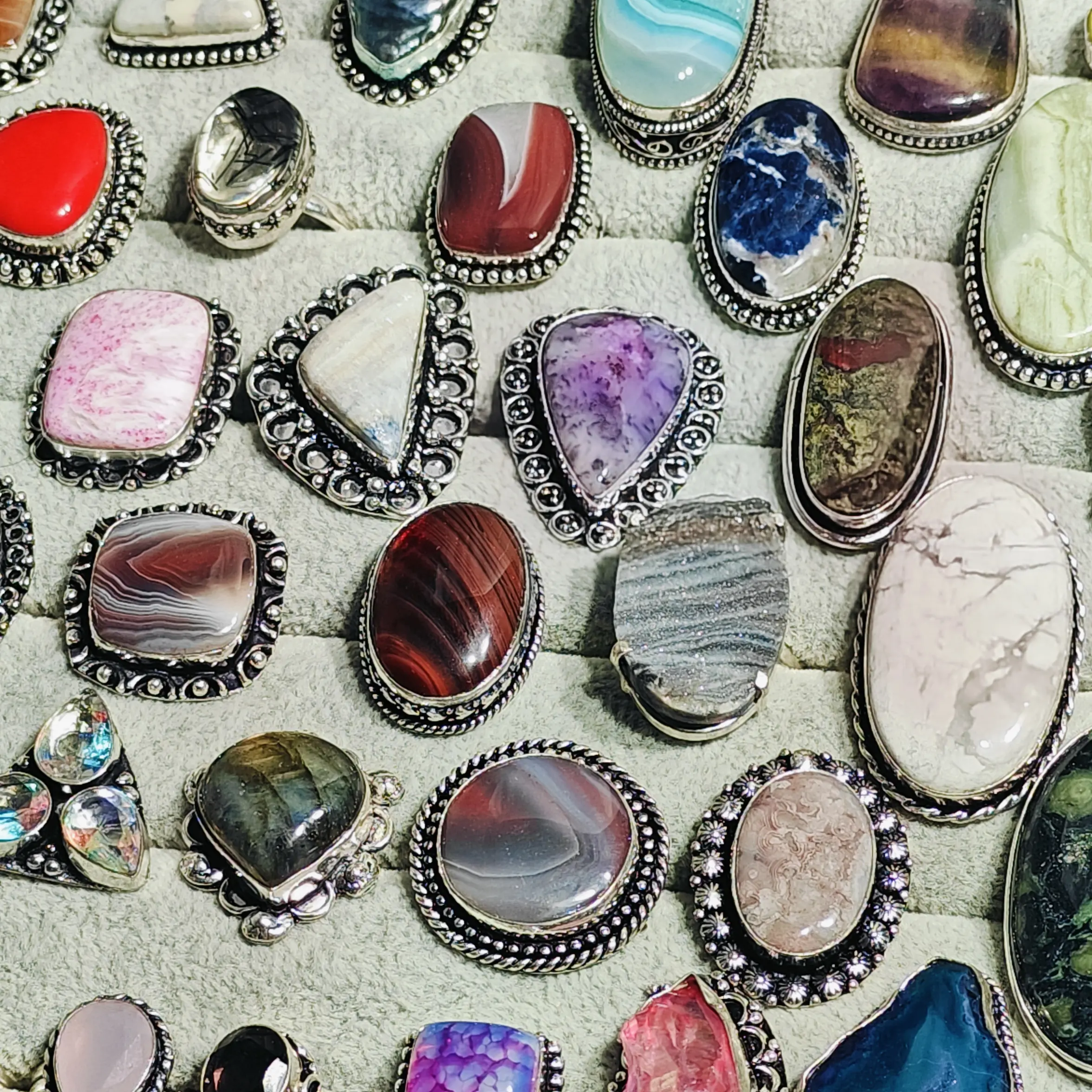 Natural Crystal Rings for Women - Live Stream Sale
