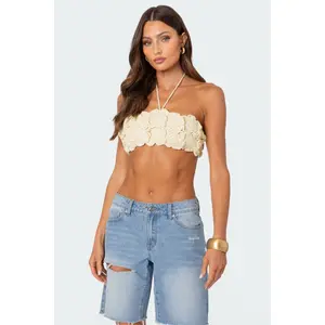 Flower Girl Crochet Crop Top