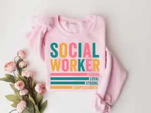 School Social Worker Sweatshirt, Retro Social Work Sweater, Licensed Listener Crewneck, Mental Health Matter Sweater