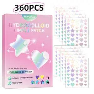 360pcs Star & Heart Hydrocolloid Pimple Patches, Invisible Acne Patches for Face, Waterproof Spot Stickers for Day & Night Use