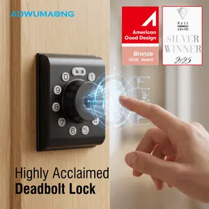 ADWUMAONG Smart deadbolt lock 3-in-1 Fingerprint Convenient Door Locks For All Ages Under All Conditions Electronic Locking With Key for Apartment Office House Hotel Doors Use