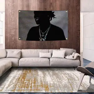 Hip Hop Theme Ken Carson American Rapper Wall Tapestry, 3x5 FT Durable Decorative Tapestry, Funny Meme Flag Rock Art Banner, Men's College Dorm & Living Room Decor
