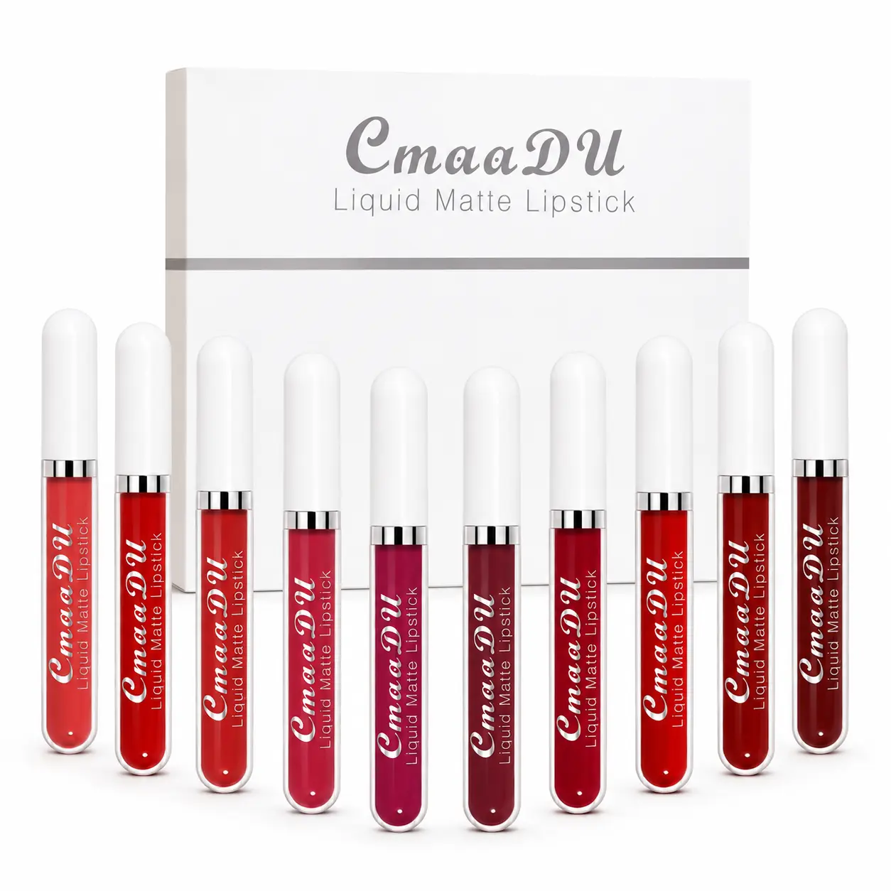 10-Color Matte Lipstick & Lipgloss 10 pcs/set - Smooth Velvety Finish, Long-Lasting Waterproof, Alcohol-Free Care, Lightweight Beginner Easy Cosmetic, Gift Set for Any Occasion Daily Use