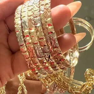 18k Gold plated Bangles Non-Tarnish