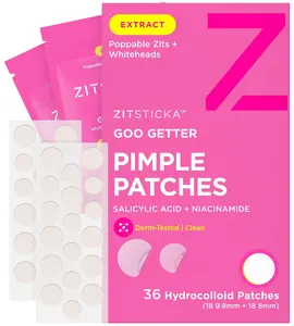 Zitsticka GOO GETTER Acne Patches for Face and Body - Hydrocolloid Pimple Patches that Absorbs Gunk and Impurities - Skin Care Product For All Skin Types
