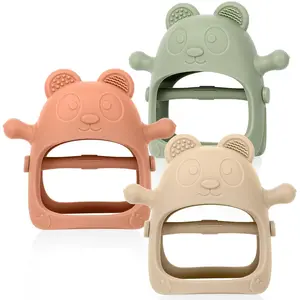 Baby Teething Toys 3 Pack - Silicone Mitten for Babies 3 Months+ Anti-Drop Wrist Hand Teether with Wrist Hand Support and BPA Free Design