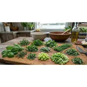 Culinary Herb Garden Starter Kit, 24 Live Plants for Home Cooking
