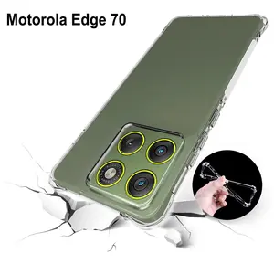 Motorola Edge 70 Xt2603-2 Transparent Silicone Case, Anti-Drop Four-Corner Soft Shell Protection, Durable Phone Cover for Motorola Edge 70