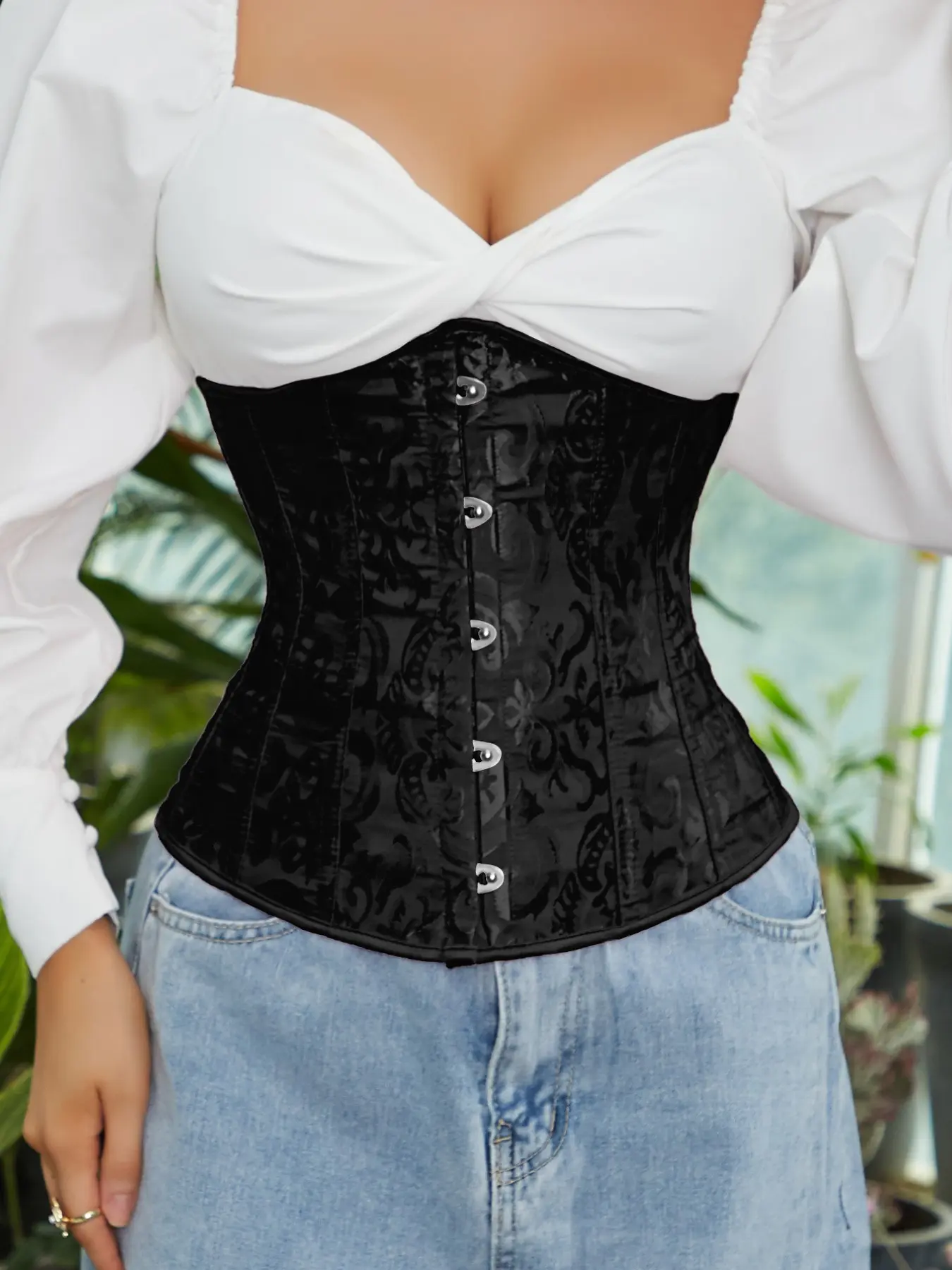 Women's Low-Waist Corset Belt Seamless Mesh Lace-Up Skeleton Corset for Tummy Control Body Shaping Underwear Fit Ideal for Weddings and Outings Underwear Shapewear