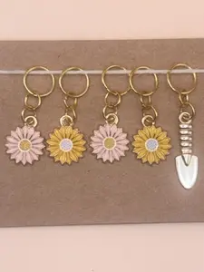 Flower Power Custom Stitch Marker Set