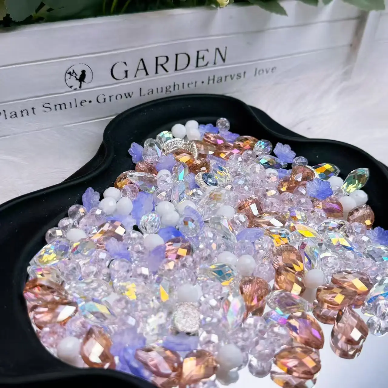 [Glass Beads]Transparent Glass Crystal Beads Glitter Rhinestones Strass Diamonds Nailart Accessories DIY Craft Decorations Jewelry Making Supplies