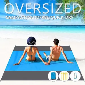 Oversized Picnic & Beach Blanket – Sandproof, Lightweight, Fits 4–7 Adults | Perfect for Beach, Travel, Camping & Hiking
