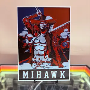 Dracule Mihawk Hueforge - High-Quality Anime Poster Featuring Iconic Character Mihawk from Dracule Mihawk Hueforge Series