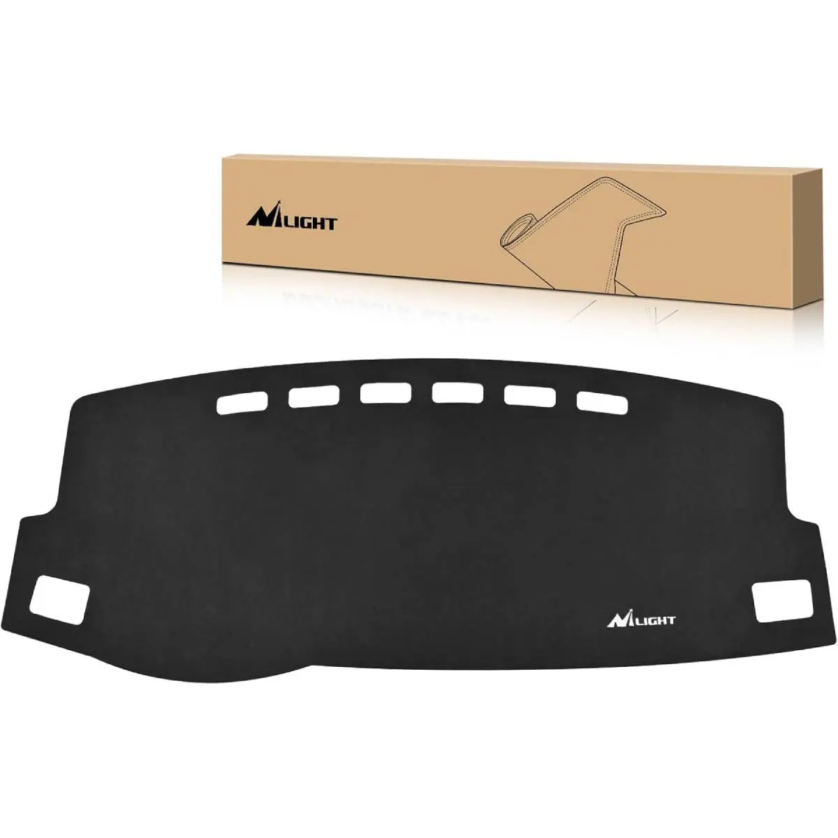 Nilight Custom-Fit Suede Dashboard Cover for Toyota Corolla 2014-2018, Suede Material Auto & Car Interior Accessories, Precisely Cut Non-Slip Mat with UV Protection, Sun Glare Reducer, Instant Installation, No Glue or Tools Needed, Black