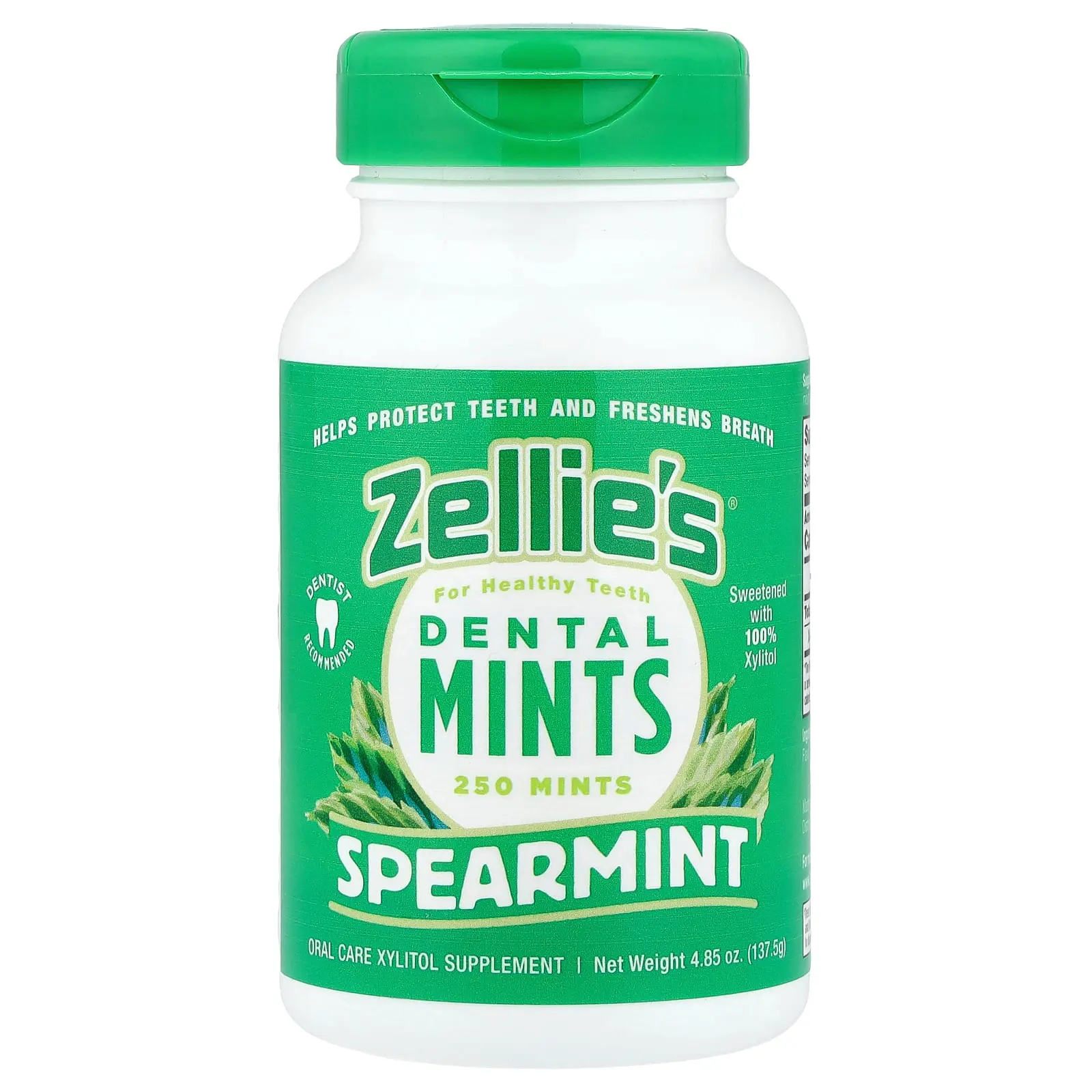 Zellie's Dental Mints, Spearmint, 250 Pieces