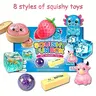 8-Piece Malt Sugar Soft Squishies Toys Pack - Fidget Stress Relief Squeeze Cubes, Quirky Unique Cool Gifts for Kids, Party Bag Supplies, Sensory Room Items (8 Different Styles)