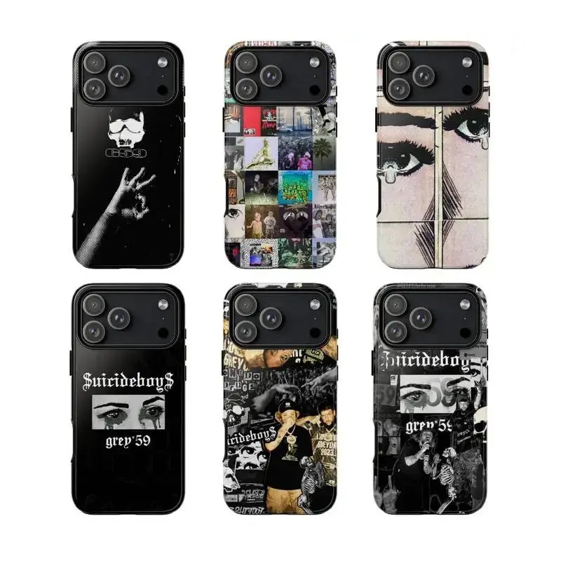 Suicideboy Phone Case, Dark Rap Aesthetic Protective, Case for iPhone 17 16 15 14 13 12 11 Pro Max Plus & Samsung Galaxy S25 S24 S23 S22 S21