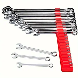 Magnetic Wrench Organizer, 10 Pieces Hexagonal Head Storage Holders, Durable Modular Toolbox Organizer for Garage, Modular Wrench Organizers, No Wrenches Included