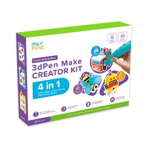 myFirst 3D Pen Make Creator Kit — Kid-Safe 3D Printing Pen with Filaments