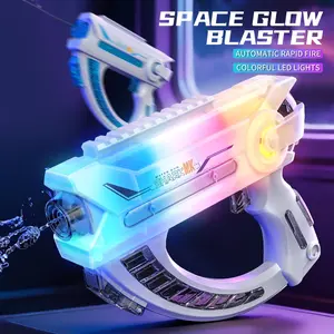 NEW Space Iight Electric Water Gun Ultimate Battle Powerful Electric Water Blaster, Automatic Squirt Gun with GlowingRealistic Muzzle Outdoor Beach Pool Toy, Large Capacit,Summer toy gifts for children OutdoorFun#SummerVibes