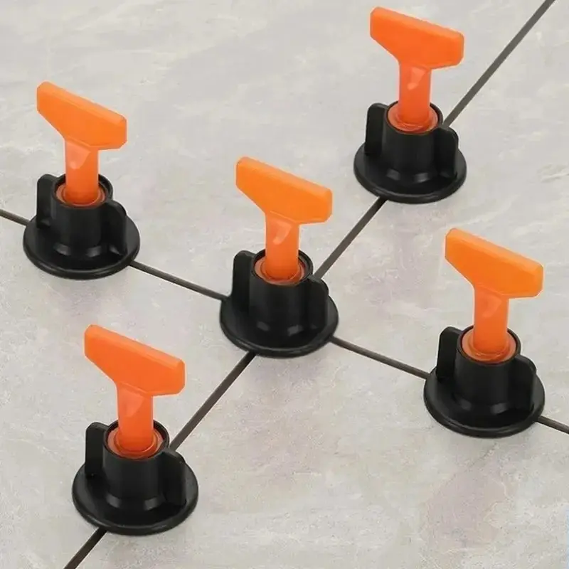 51-Piece Tile Leveling System with Metal Anchors, Plastic Floor and Wall Tiles Spacers Wedges, Reusable DIY Installation Kit, Home Repair Tools, Construction Tools