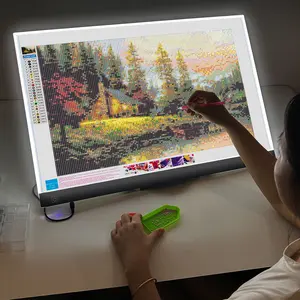 Professional A2 LED Light Box with Dimmable Touch Control - Ultra-Thin LED Light Board, Large Drawing Board for Diamond Painting, Sketching, Animation, Tattoo, Streaming - USB-Powered Artist Lighting with Brightness Adjustment, LED Light for Work