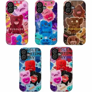 Colorful Collection Quirky Creature Unique Fan Gift Fuggler Funny Ugly Monster Art Tough Phone Case. Weirdcore Aesthetic Rugged Shockproof Protective Cover For iPhone 17 Pro Max 16 Air 15 14 13 12 11.