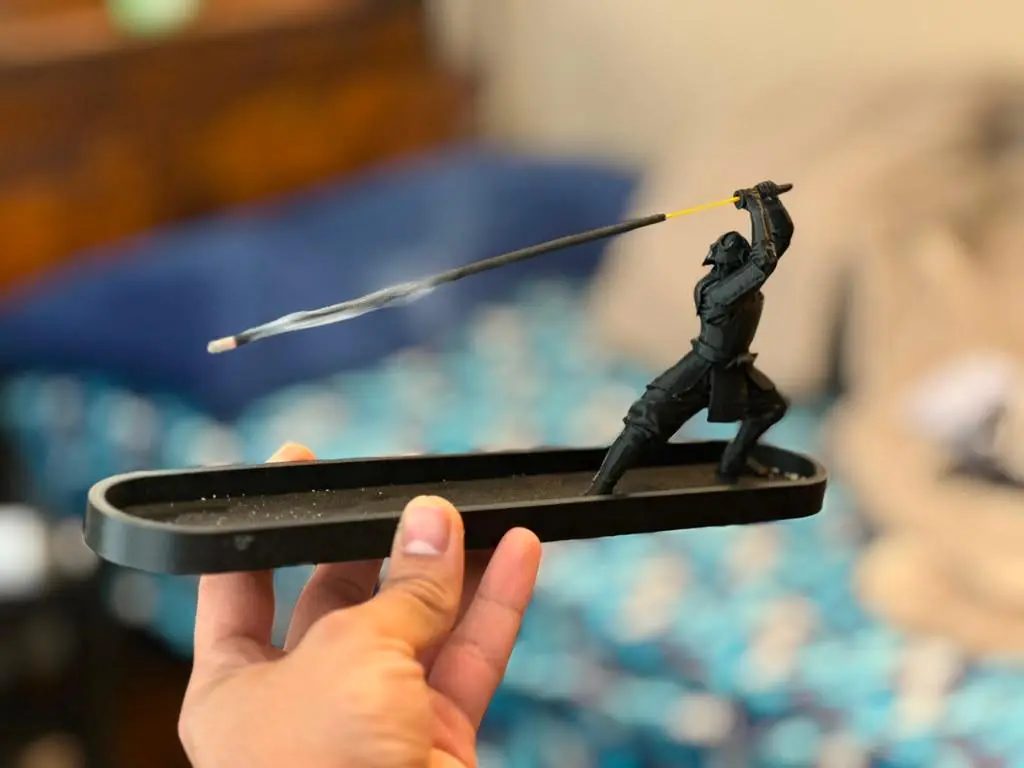 3d samurai incense holder