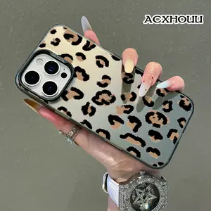 Softcase for iPhone 17 16 E Pro Max 15 Plus 14 13 12 11 XS XR Classic Leopard Print Coquette Pastel Design Shockproof Lightweight Protective Case