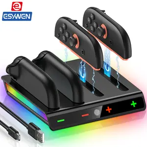 ESYWEN Controller Charger Station Compatible with Switch 2 Joy Con, Magnetic Fast Charging Dock for Switch 2 Joy Con Charger Accessories