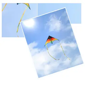 Folding triangular prairie kite, cloth bag packaging adult kite easy to fly