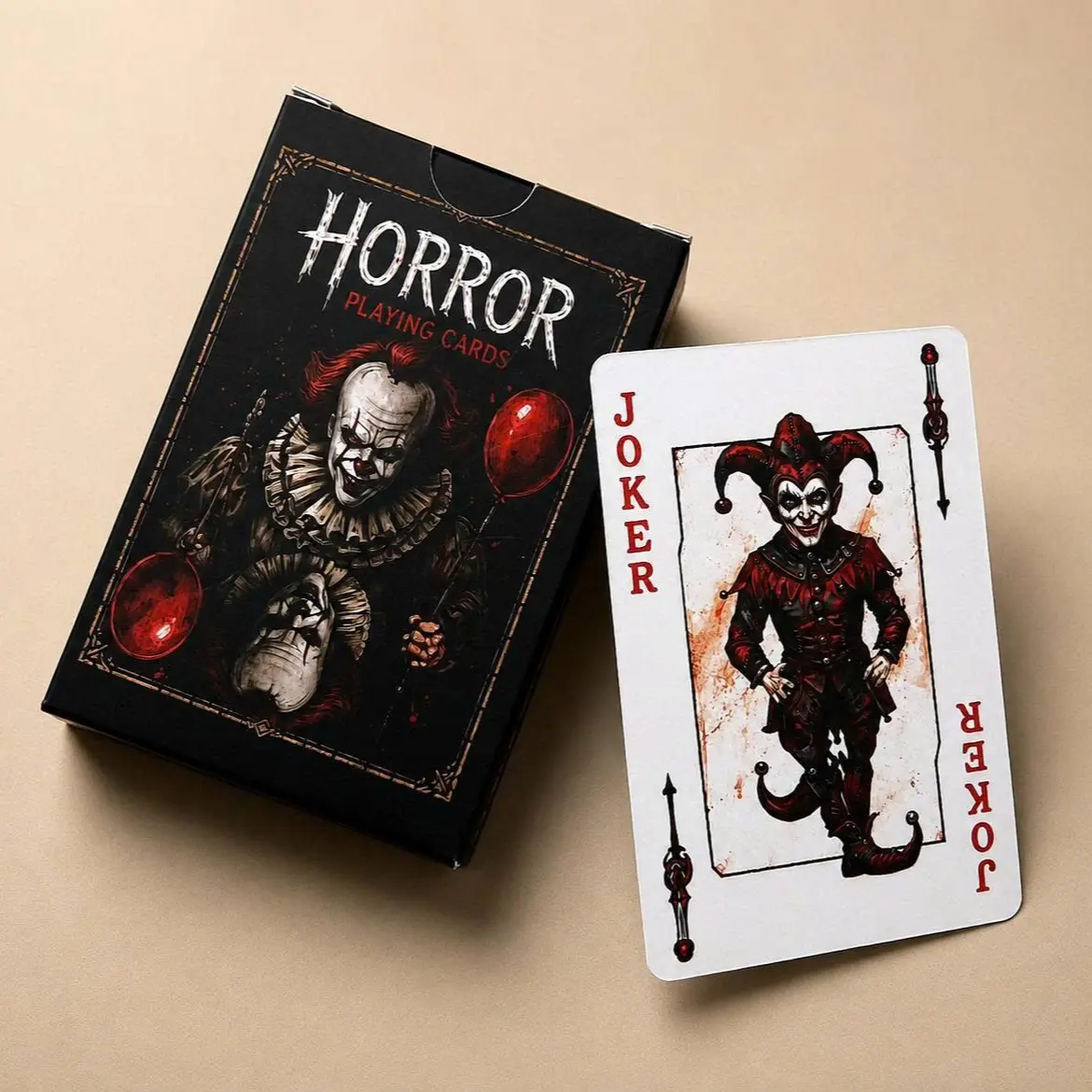 Horror Movie Playing Card, Slasher Film Poker Deck, Unique Halloween Gift for Fans