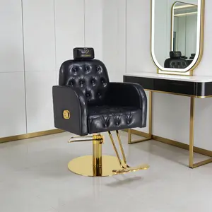 Vintage Barber Chair 360° Swivel Salon Chair with Reclining Adjustable Height Professional Stylist Chair with Heavy Duty Hydraulic Pump Spa Equipment for Barbershop Beauty Home