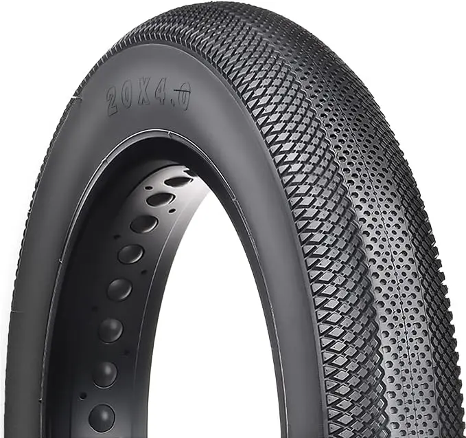 Hycline EBike Fat Tire 20x4.0 / 26x4.0, Folding Retro Look Replacement, Puncture Resistant Premium Rubber Resists Daily Wear for Urban E-biking, Puncture Resistance, All Seasons Fit, Urban Riding, 3-Wheel Bikes, All-Weather Performance
