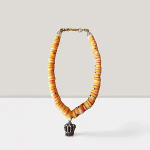 8 inch " crown" clay charm bracelet