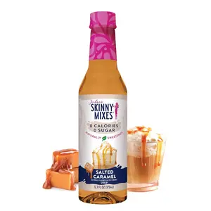 Jordan's Skinny Mixes Syrups Salted Caramel Naturally Sweetened, 0 calorie, 0 Sugar, No Artificial Flavors 12.7 Fl Oz