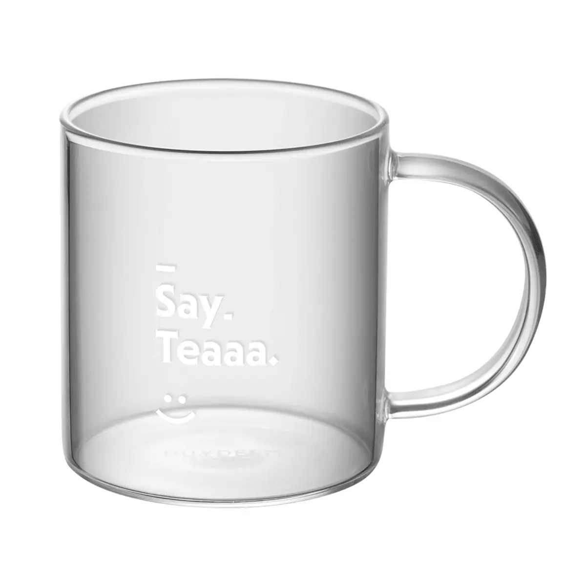 BUYDEEM 350ml Heat Resistant Glass Coffee and Tea Cup - Clear Home and Office Drinkware