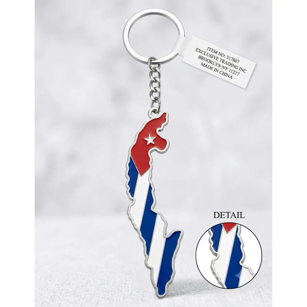Cuba FLAG KEY HOLDER KEYCHAIN Keyring