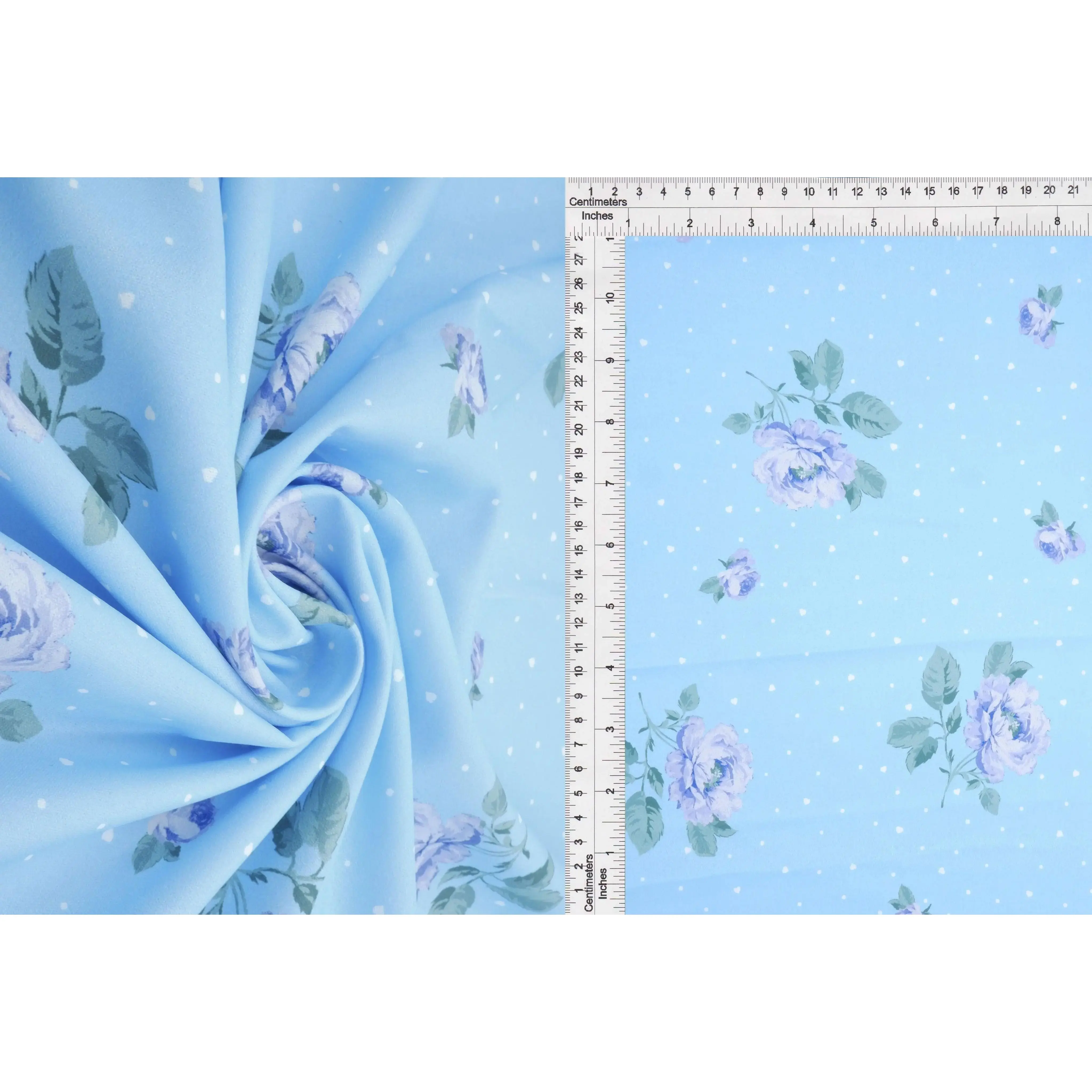 Floral Geo Digital Print Poly Cey Polyester Fabric, 58-59 in Wide, 100% Polyester for Dressmaking & Fashion Accessories