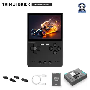 Trimui BRICK Handheld Gaming Console 3.2-inch IPS Screen Console Linux System LED Lighting 3000mAh Extra Long Battery Digital Usb Game Peripherals