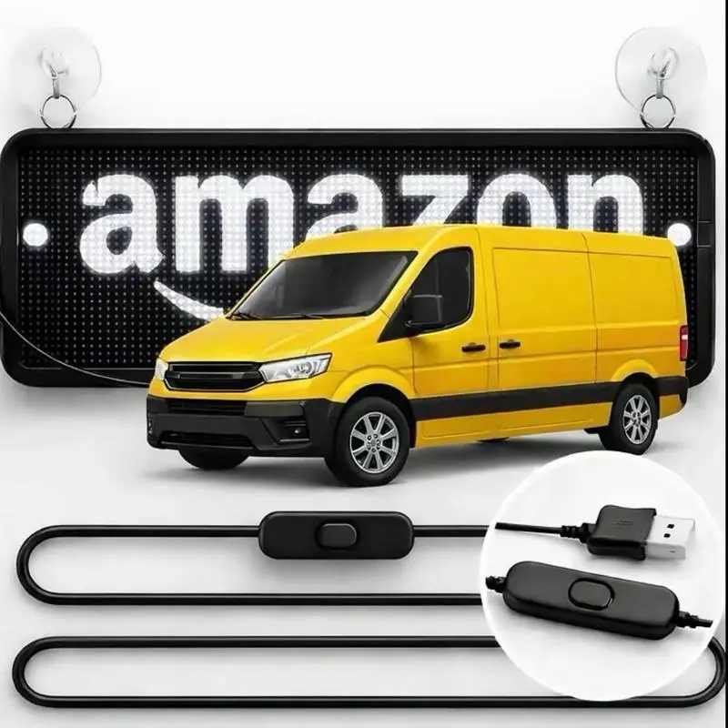 Luz Pro Flex LED Sign - Pro Driver Illuminated Display with USB Powered Cable, Universal Plastic Body Interior Car Lights, Automotive Track Visibility Accessory