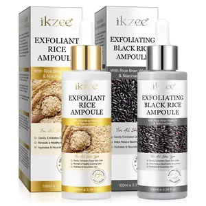Ikzee Rice Exfoliating Ampoule, Rice Brightening Ampoule 100ML, Gentle Exfoliant with Rice Water Extracts, Aha, Bha, Niacinamide