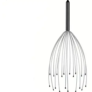 20 Claw Head Massager Octopus Scalp Massage Tool, Scalp Stimulator, Stainless Steel Wire Hair Scratcher, Couple Mutual Massage Device, Body Care, Relaxing and Soothing Design