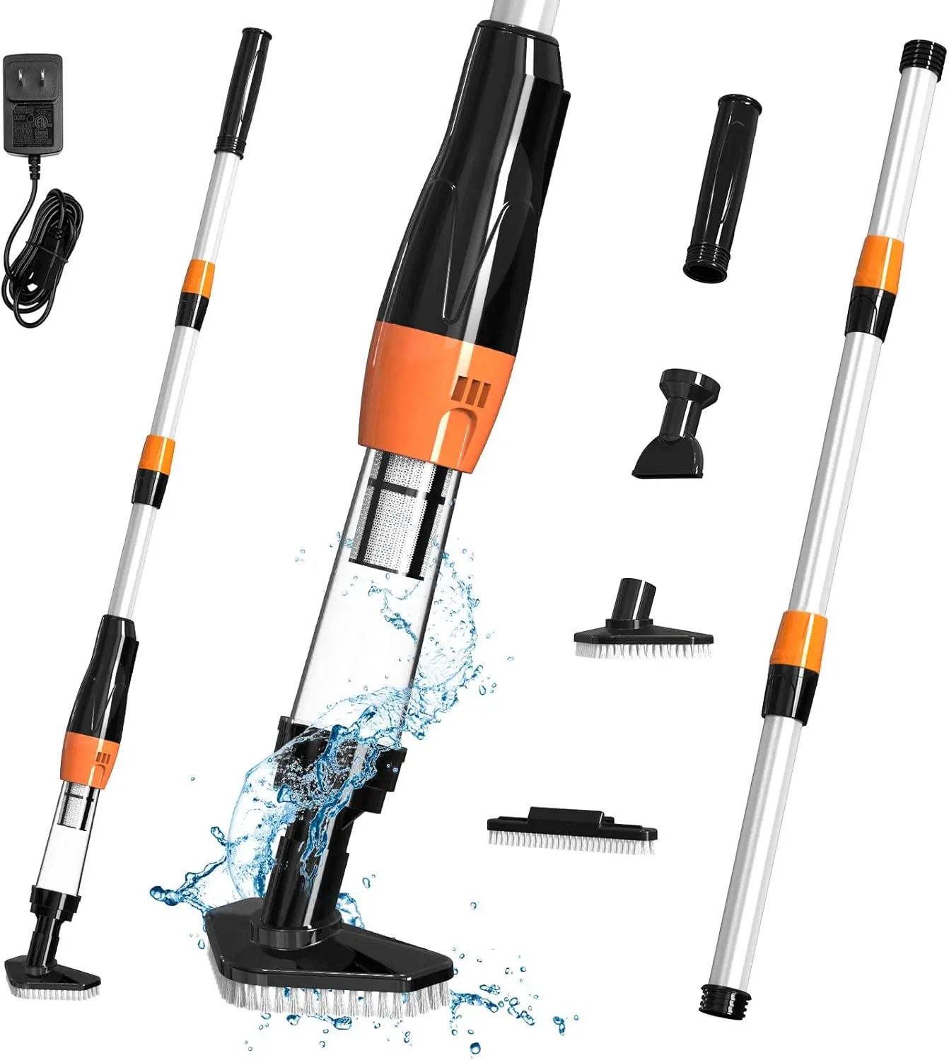 OMNIRA 4-in-1 Cordless Rechargeable Small Pool Vacuum for Spa and Hot Tub - 2026 Model, 90 Mins Running Time, 12 GPM Powerful Suction, Portable Underwater Cleaner for In-Ground & Above-Ground Pools