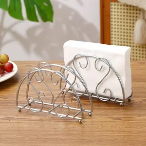 Iron Vertical Tissue Holder for Restaurant and Hotel, Simple Paper Napkin Organizer for Dining Table, Elegant Design for Cafes, Bathroom Organizer, Bathroom Counter Organizer, Bathroom Organizing Accessories