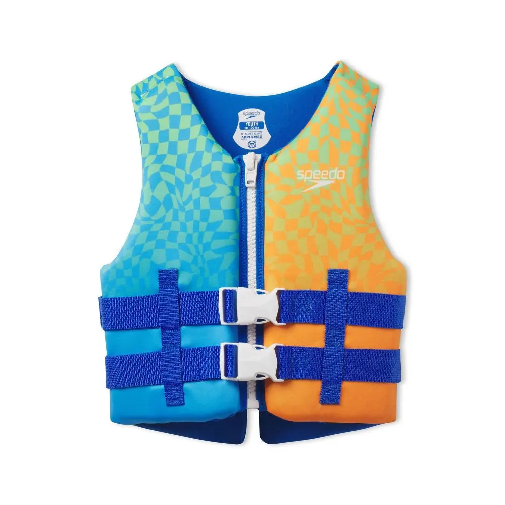Speedo Junior PFD Life Jacket Vest - Checkered Speedo Junior PFD Life Jacket Vest - Checkered