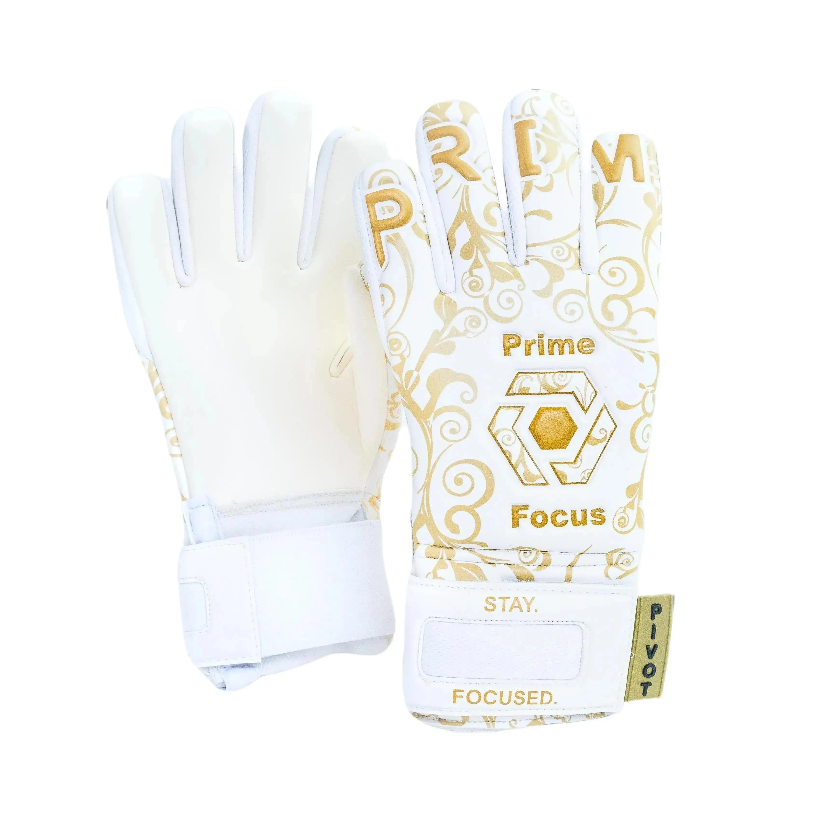 Prime Focus Goalkeeping Pivot Gold Gloves - Superior Grip & Lightweight Construction